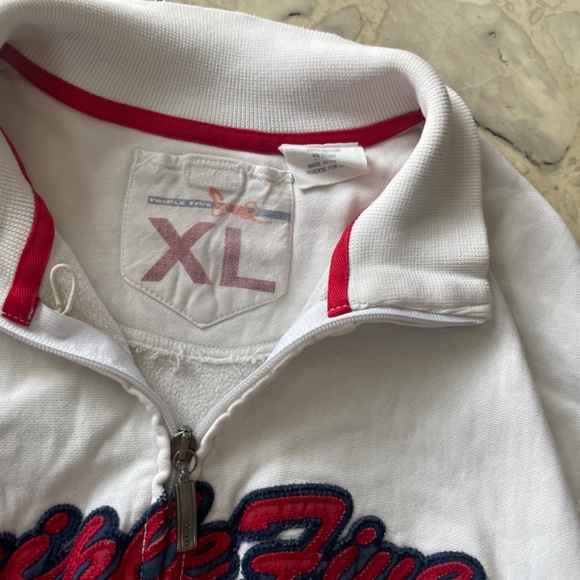 Y2K Vintage 555 Soul White Red Varsity Zip-Up Jacket - Picture 3 of 8